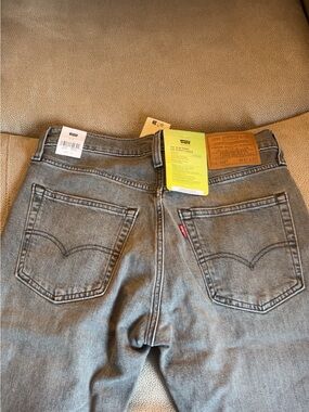 Levi's Gray Denim Jeans with Red Tab and Tan Leather Patch